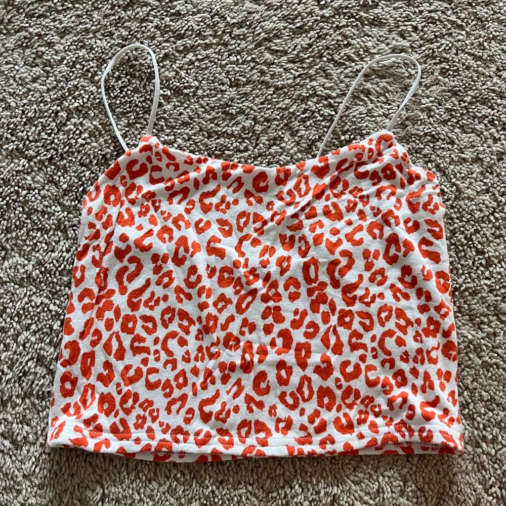 xs, orange, spaghetti strap tank top